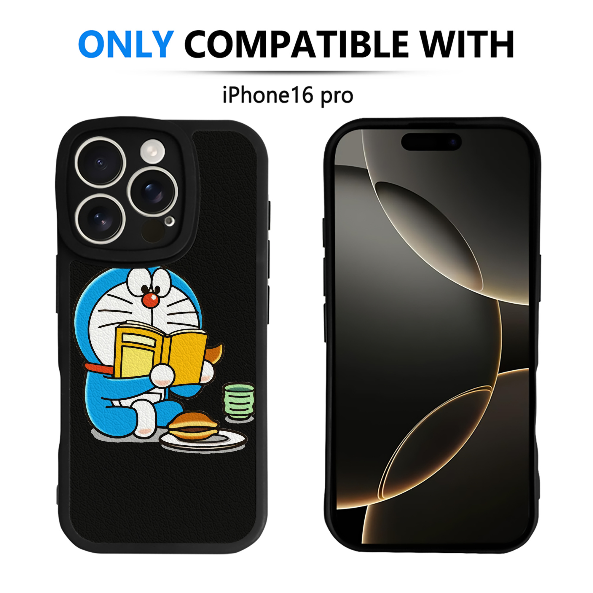 （画像用） ドラえもん Doraemon 【iPhone 16シリーズ対応】シリコンスマホケース（レザー調） 材質：シリコン
